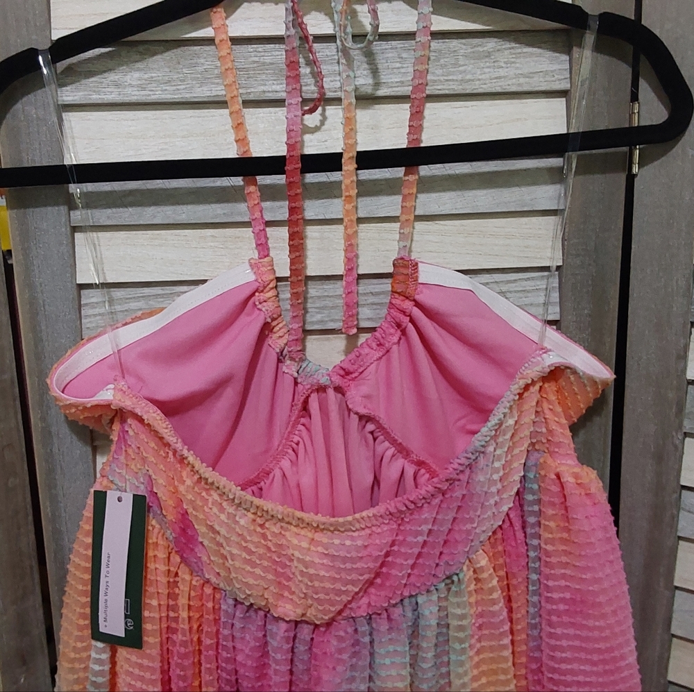 011 - Women's Sleeveless Babydoll Dress pink tie dye | Wild fable | Large - Picture 8 of 13